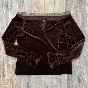 Women’s August Silk long sleeve velvet shirt